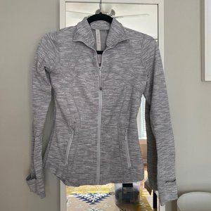 Lululemon Define Jacket Gray White Stripe